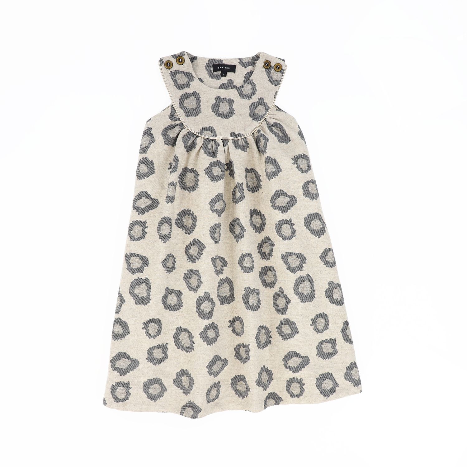 BAMBOO BEIGE LEOPARD PIPED JUMPER AW26 27774