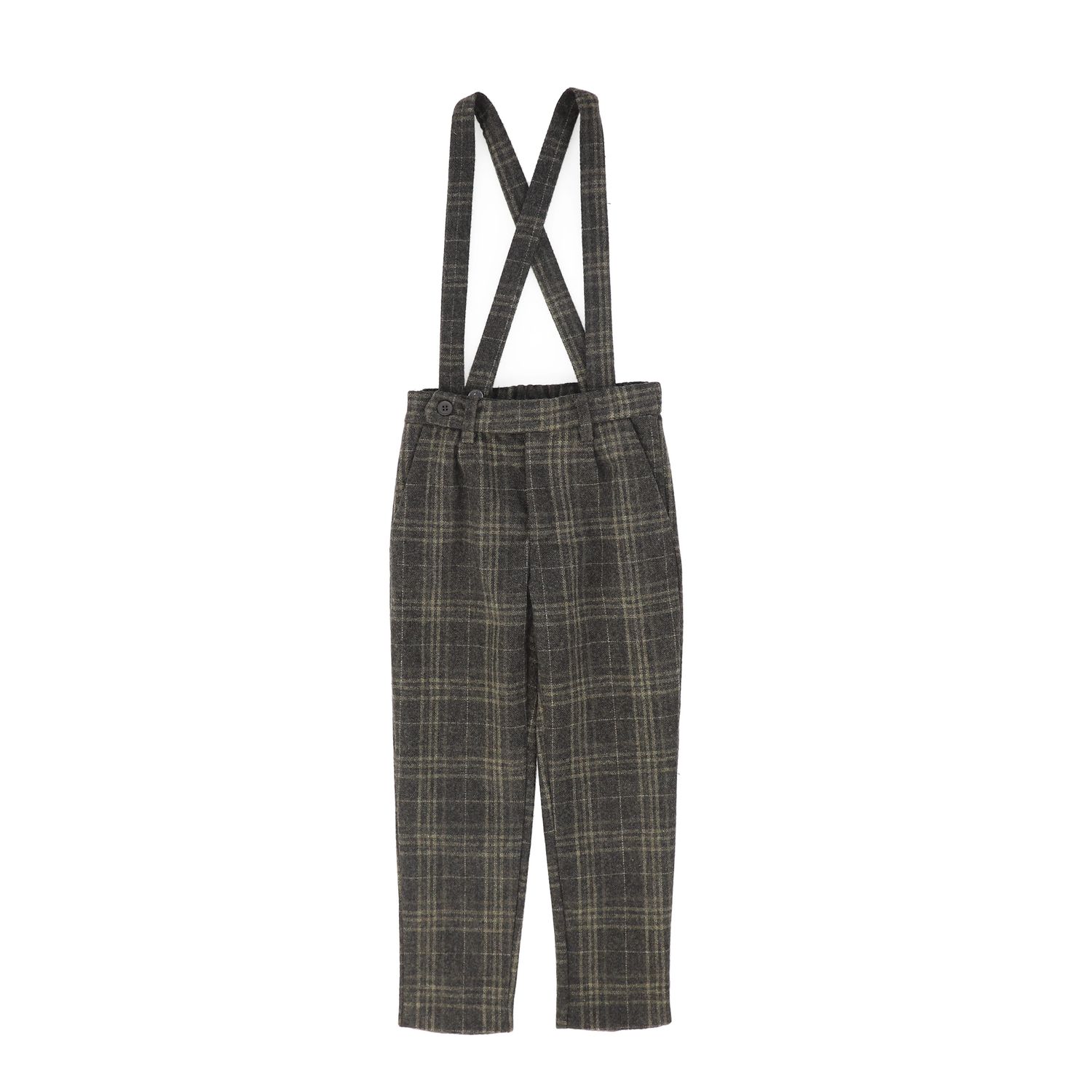 LE BOURDON GREY PLAID PRINT PANT AW26 27436