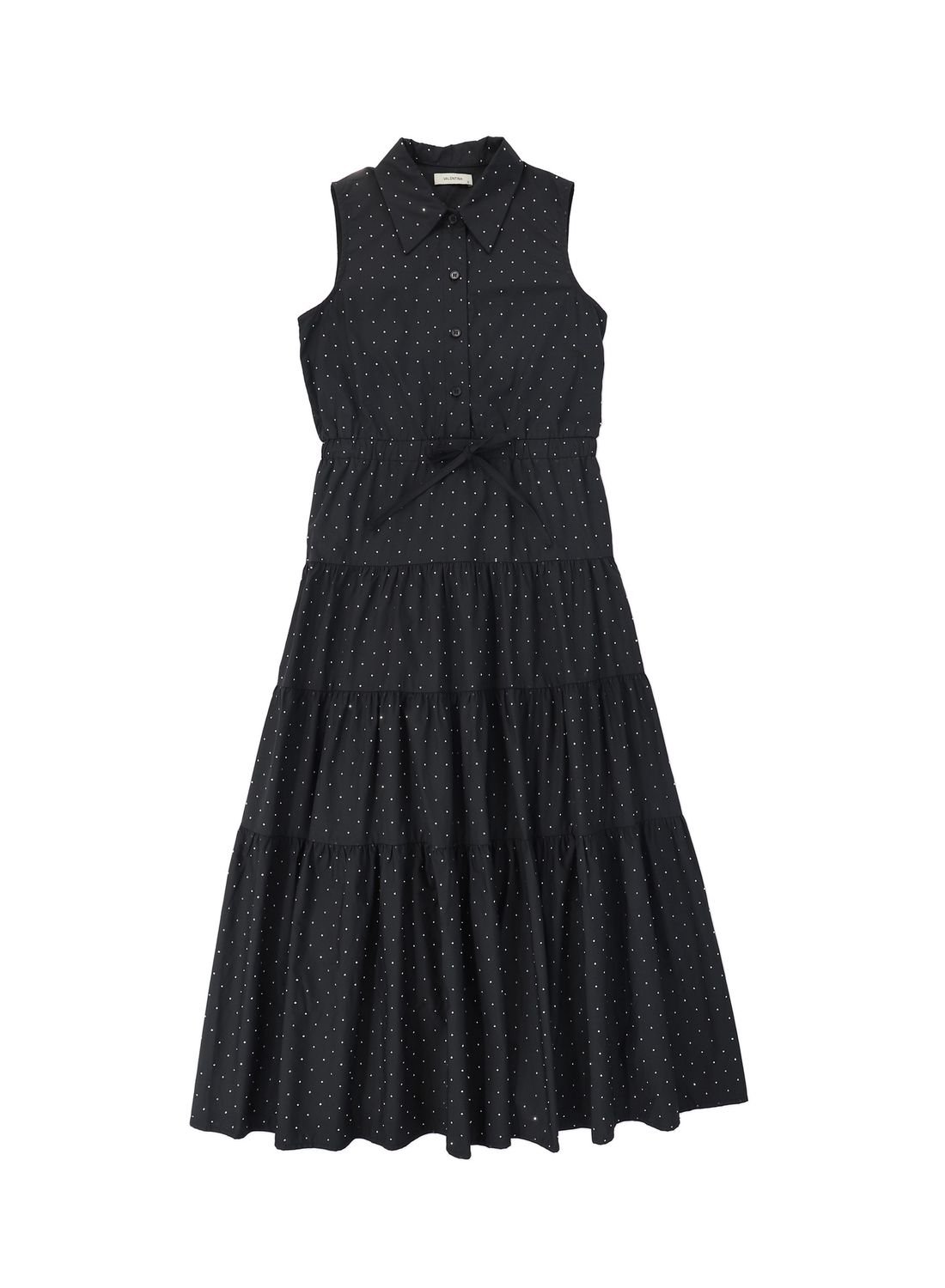 VALENTINA BLACK RHINESTONE COLLARED JUMPER AW26 27872