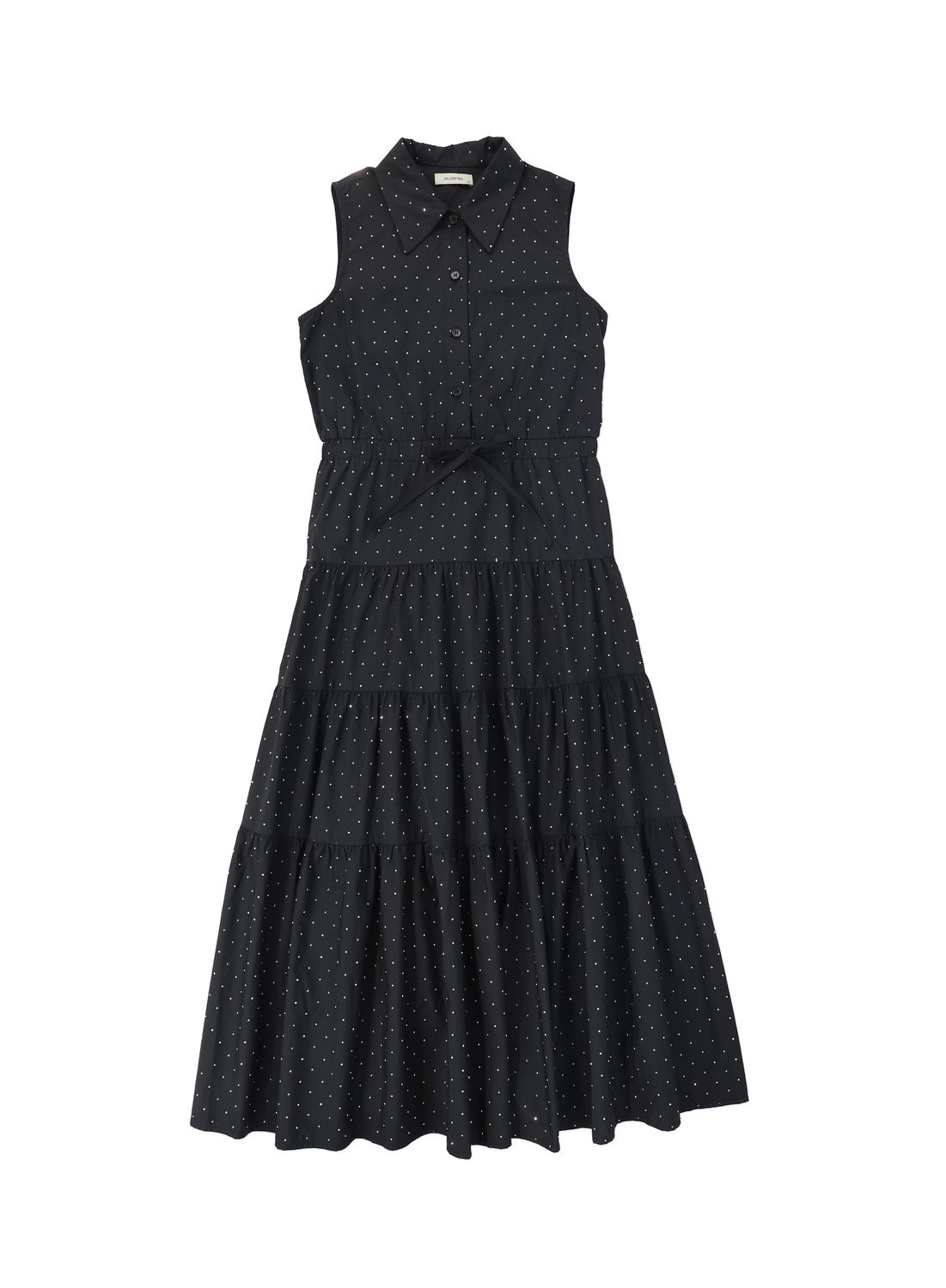 VALENTINA BLACK RHINESTONE COLLARED JUMPER AW26 27872