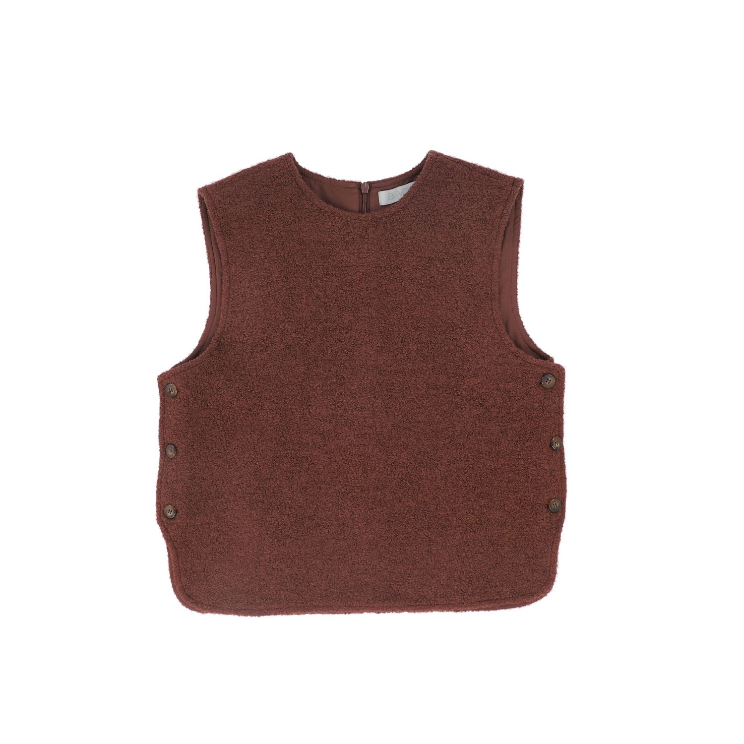 BACE BURGUNDY BOUCLE WOOL VEST AW26 27767