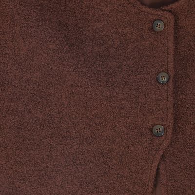 BACE BURGUNDY BOUCLE WOOL VEST WITH SKIRT SET AW26 27767