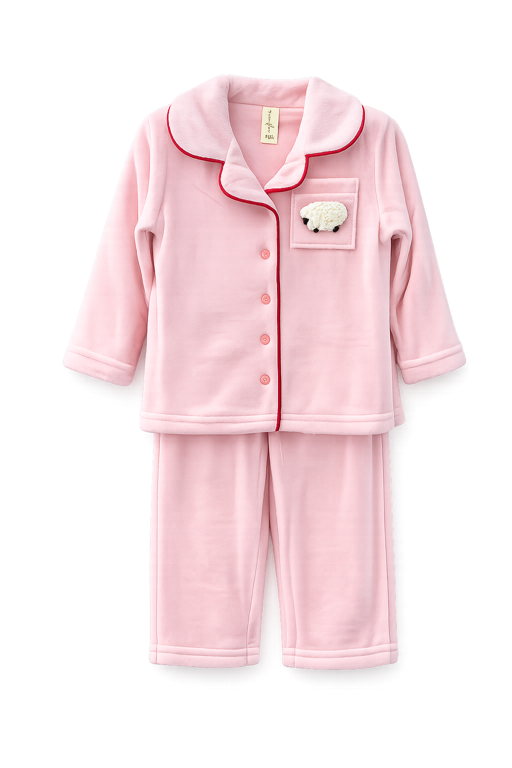 BEBE JOLEE PINK EMBROIDERED POCKET TRIM PAJAMAS 26874
