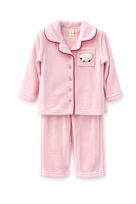 BEBE JOLEE PINK EMBROIDERED POCKET TRIM PAJAMAS 26874