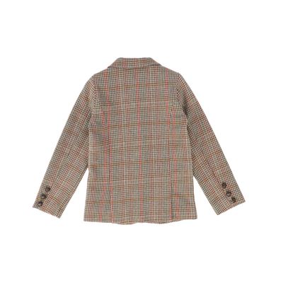 LE BOURDON OLIVE HOUNDSTOOTH WOOL BLAZER AW26 28362