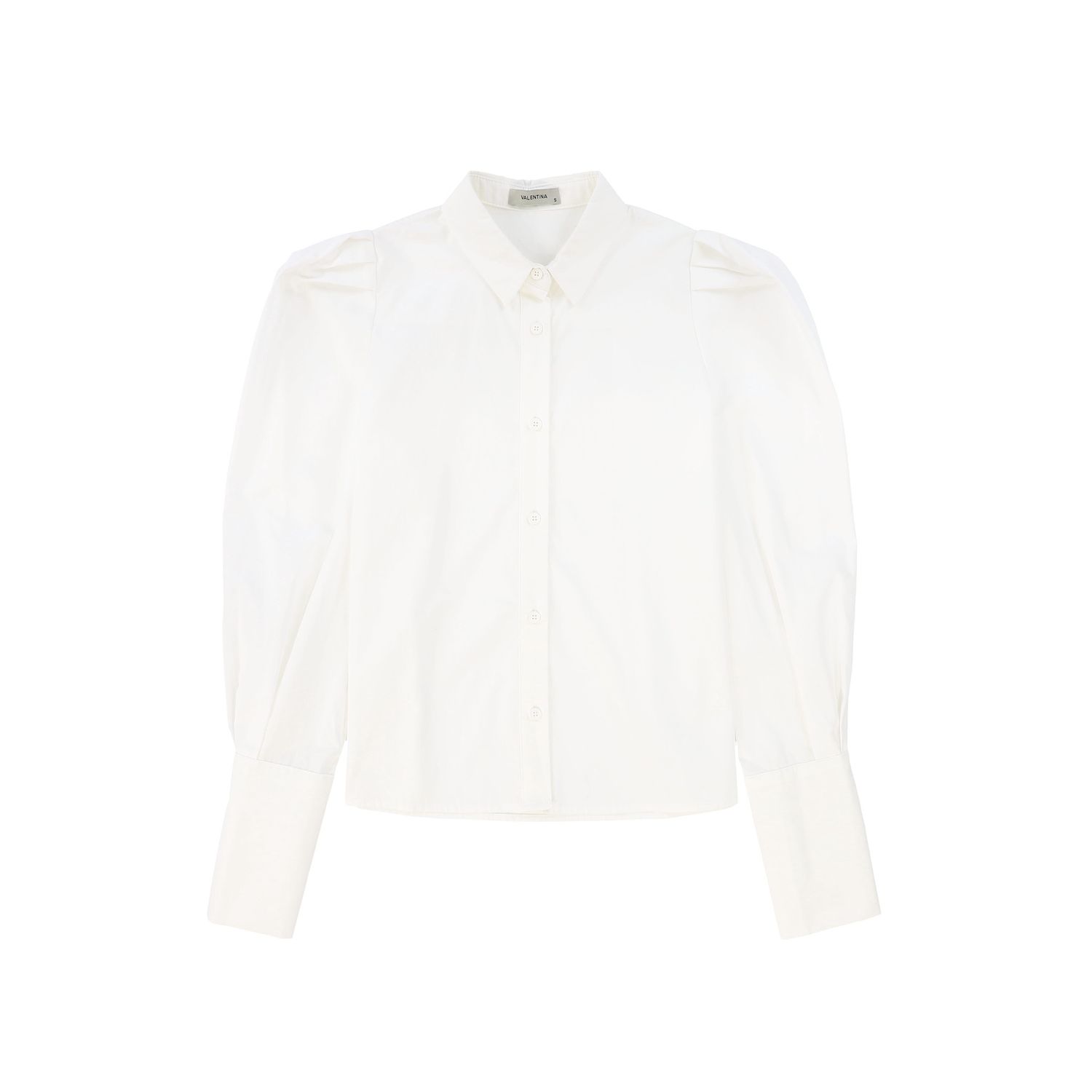 VALENTINA WHITE BLOUSON SLEEVE BUTTON DOWN BLOUSE AW26 27056