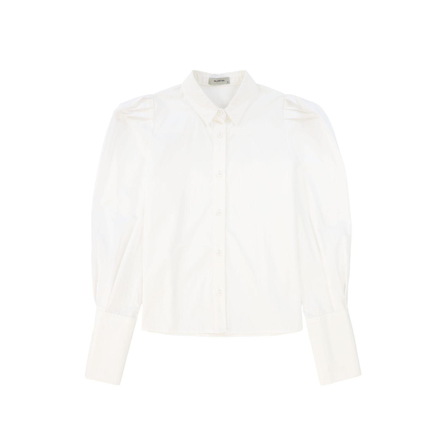 VALENTINA WHITE BLOUSON SLEEVE BUTTON DOWN BLOUSE AW26 27056