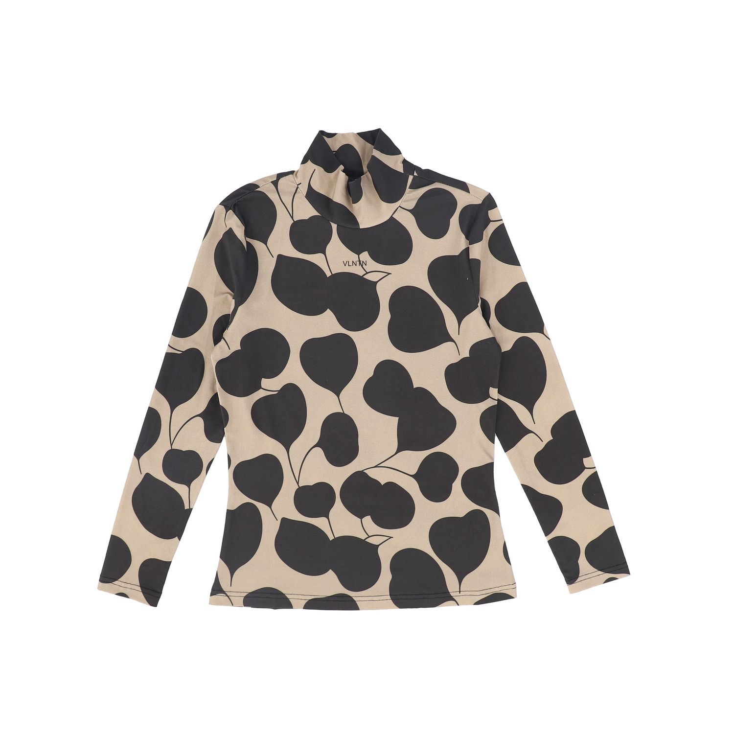 VALENTINA CAMEL PRINT COTTON TURTLENECK AW26 29318