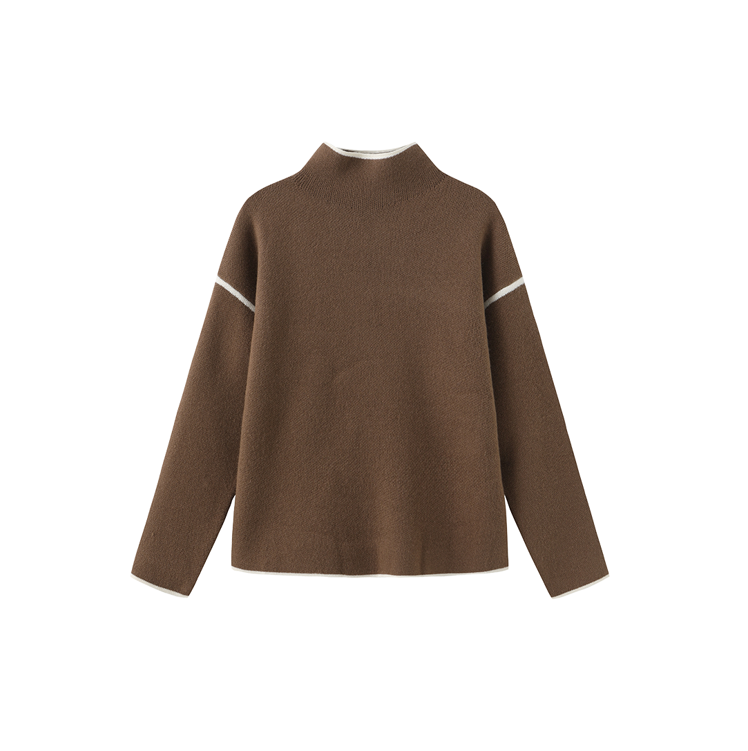 Honest Edit York Trimmed Knit Turtleneck Sweater w-29940 FW26