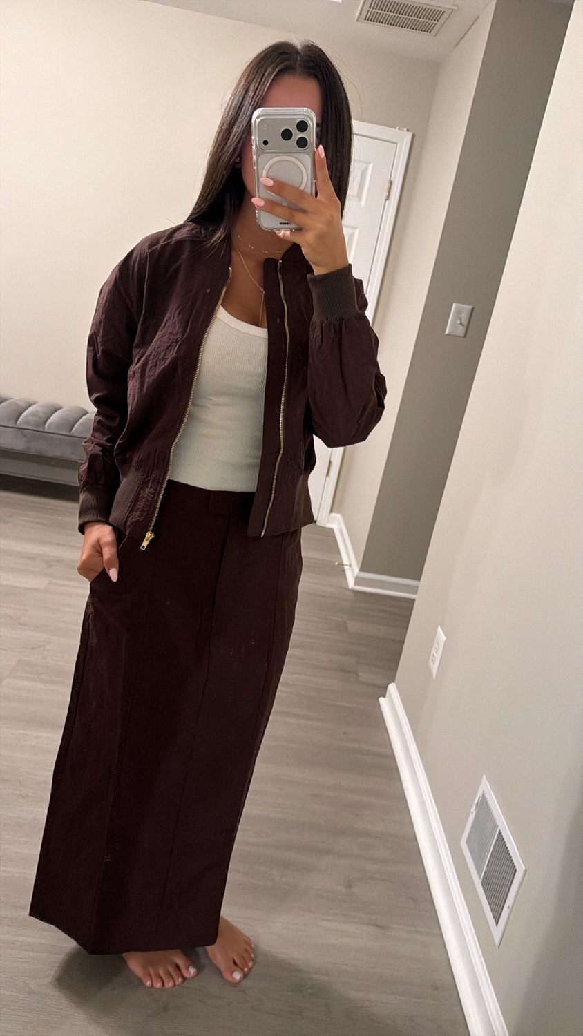 Story Vail Raincoat Zip Up with skirt set w-29425 FW26