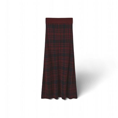 Honest Edit Marco Knit Plaid Skirt w-28246 FW26