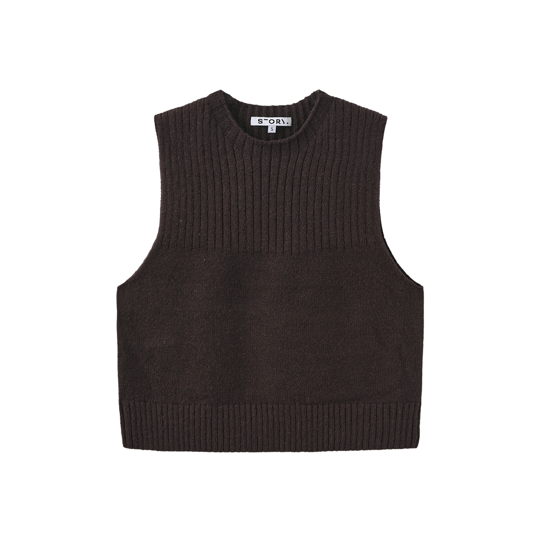 Story Crew Knit Vest w-30068 FW26