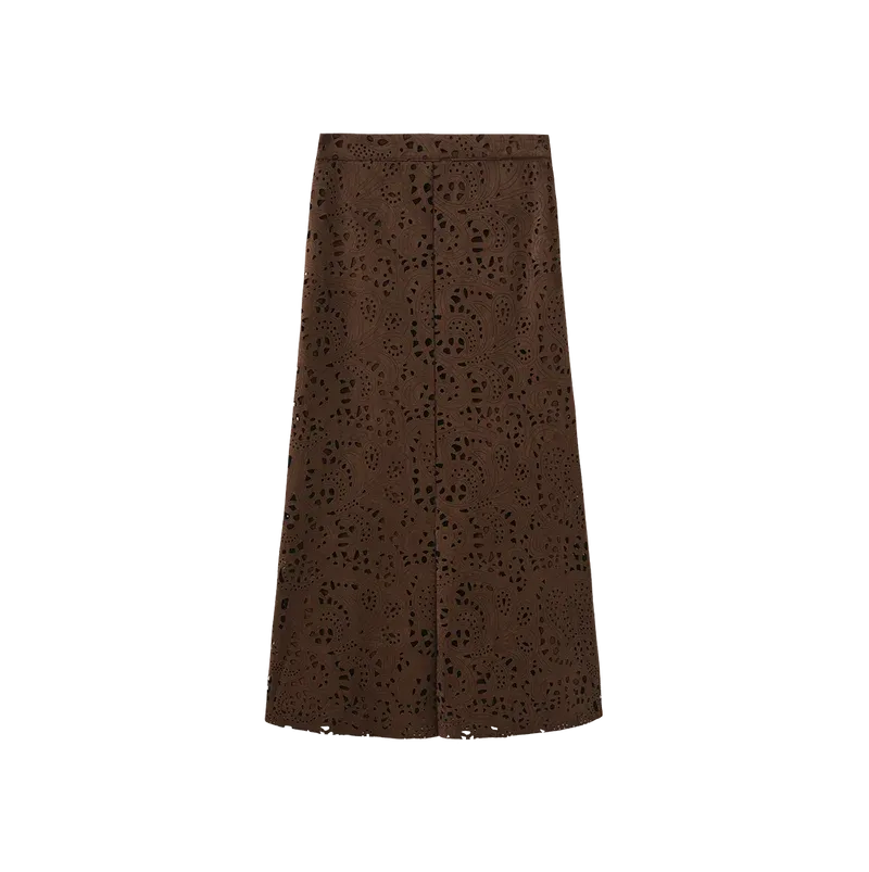 Tweed Cut Out Detailed Straight Skirt w-29718 FW26