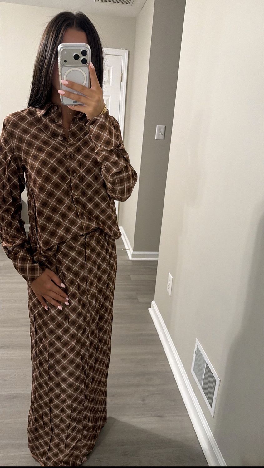 Modelle Pinta Printed Basic Blouse with skirt set  w-27917 FW26