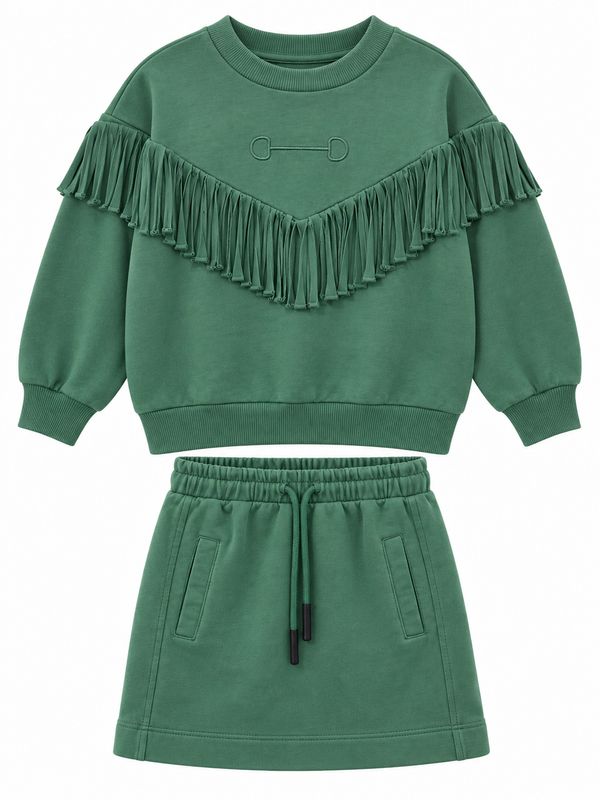 teela Fringe Sweatshirt with skirt set 23-022B AW26