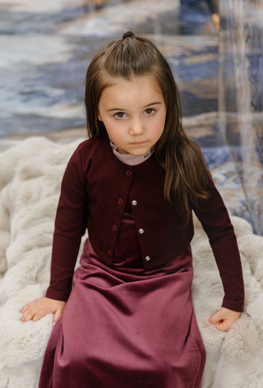 Bonjoy Velour Mon Cherie Robe w/ Cardigan BWL26211R AW26