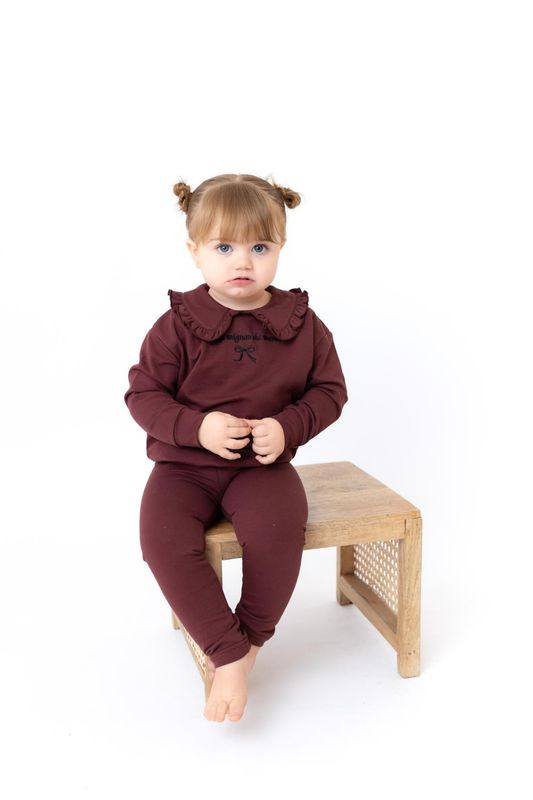 Bonjoy Ruffle Collar Sweatset - Girls SW26014GSET AW26