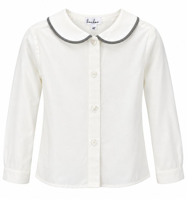 Bonjoy Pin Striped Peter Pan Collar Shirt - Girls SW26002GS AW26