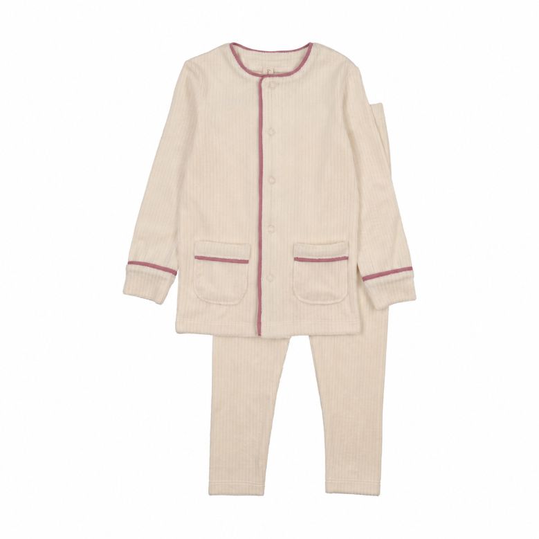 Bonjoy Ribbed Velour Piping Pajamas BWL262007P AW26