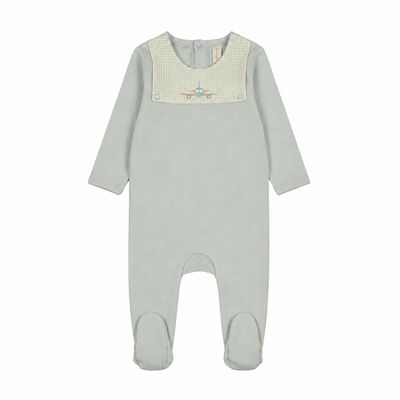 Bonjoy Gingham Bib Footie WL26015F AW26