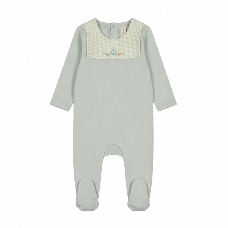 Bonjoy Gingham Bib Footie WL26015F AW26