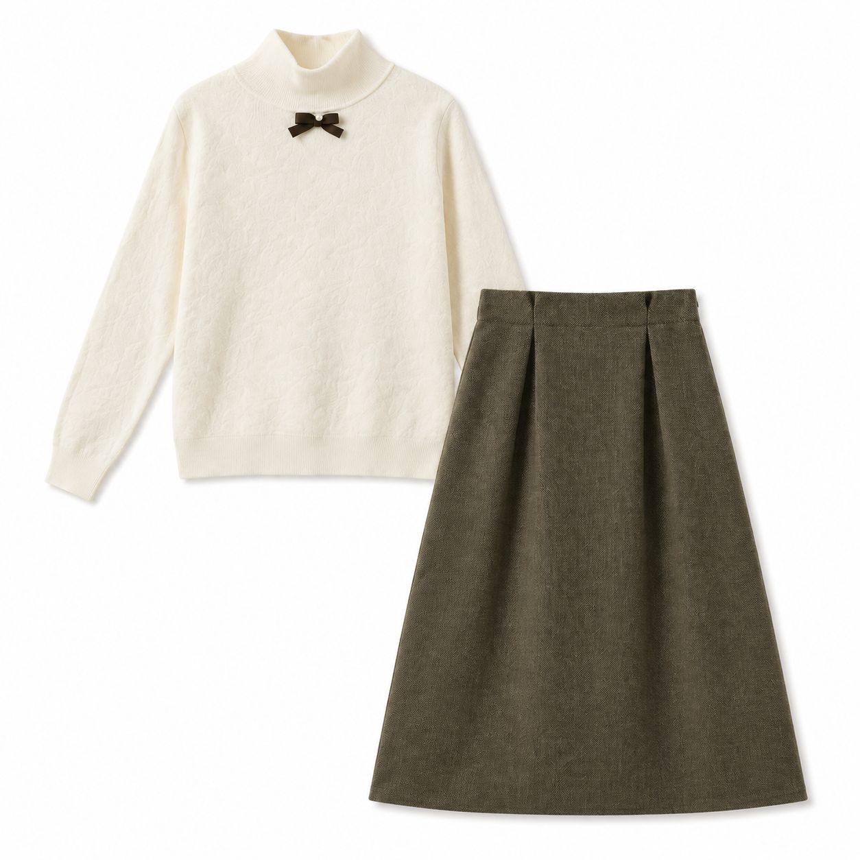 Tustello Neck Bow Knit Turtleneck C 28290 AW26