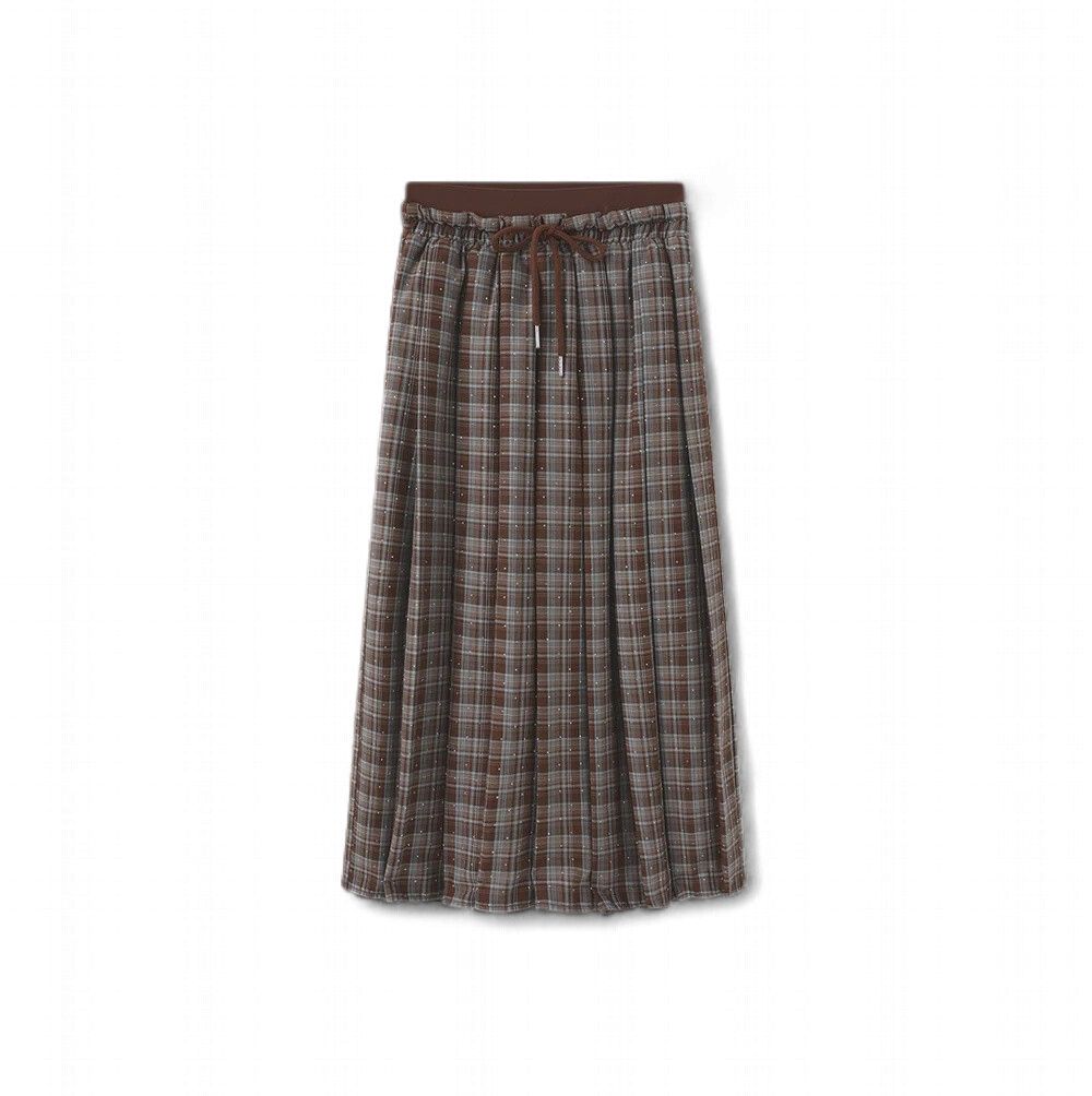 Mallory and Merlot Elastic Wool Pleat Skirt C 26918 AW26