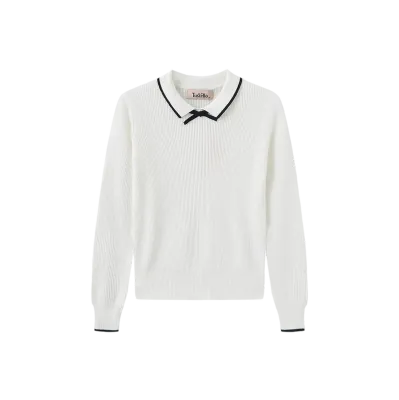 Tustello Piko Ribbed Knit Trim Sweater C 28009 AW26
