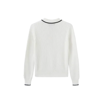Tustello Piko Ribbed Knit Trim Sweater C 28009 AW26