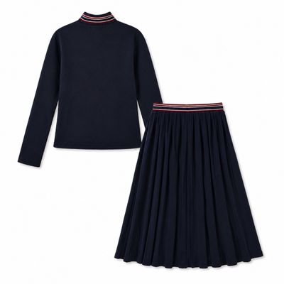 Vibe Sweatshirt Fitted Detail Mock Neck with skirt set C 29676 AW26