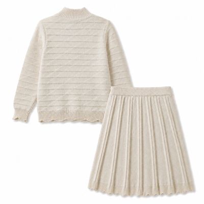 One Child Marled Knit Scallop Trim Sweater C 27006 AW26