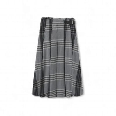 Mallory and Merlot Plaid Raw Edge Buckle Skirt C 28564 AW26