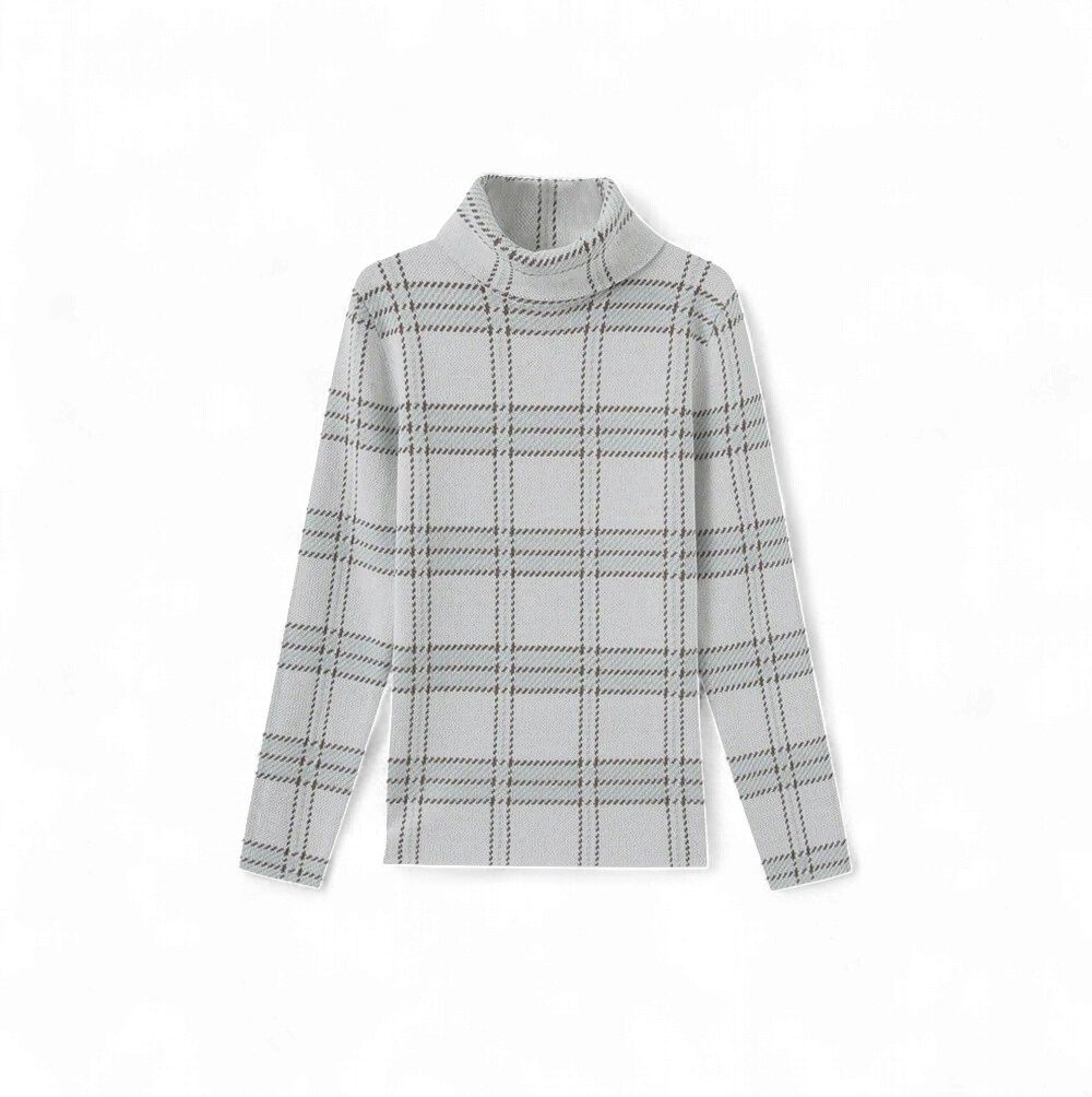 Vibe Knit Printed Turtleneck C 28611 AW26