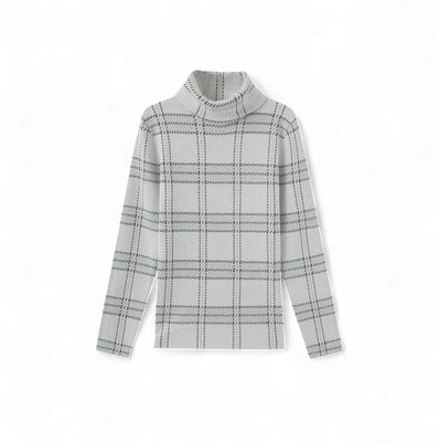 Vibe Knit Printed Turtleneck C 28611 AW26