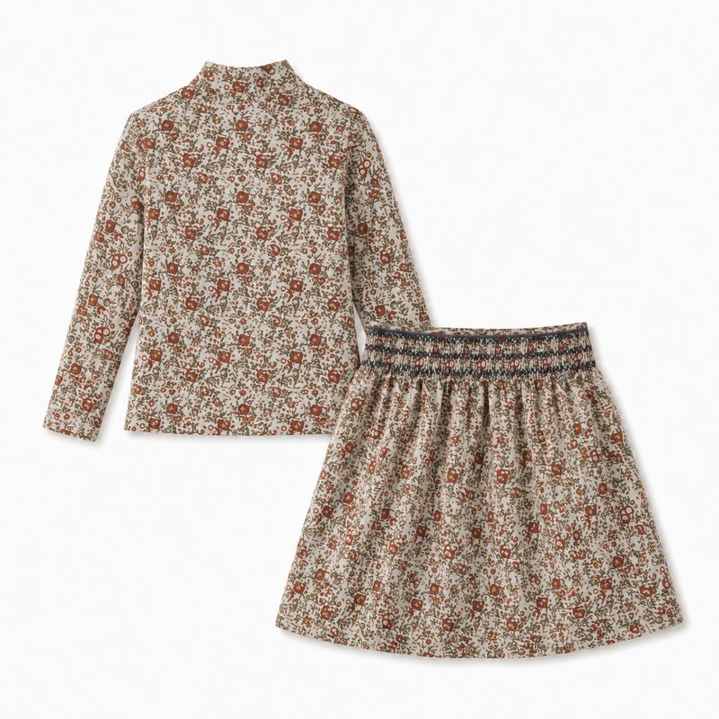 One Child Rye Printed Mock Neck with skirt set C 29430 AW26