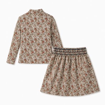 One Child Rye Printed Mock Neck with skirt set C 29430 AW26