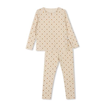 L'Amour Lou BEAR GRID PRINT PAJAMA LLFW14 AW26