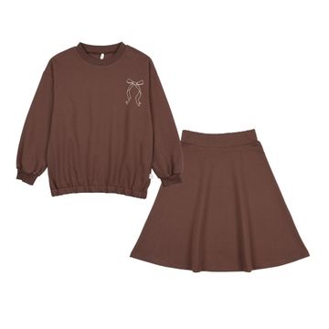 Pouf bow-skirt-set-rosy-brown AW26