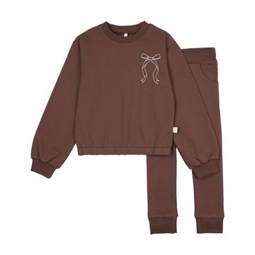 Pouf bow-sweatsuit-rosy-brown AW26