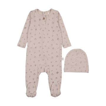 Pouf breakfast-print-footie-blush AW26