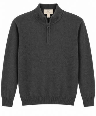 T.O Collection Boys Full Zip Charcoal Sweater SWB-FZ-C AW26