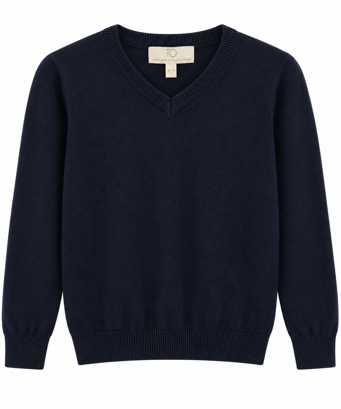 T.O Collection Boys V-NECK Navy Sweater SWB-VN-N AW26