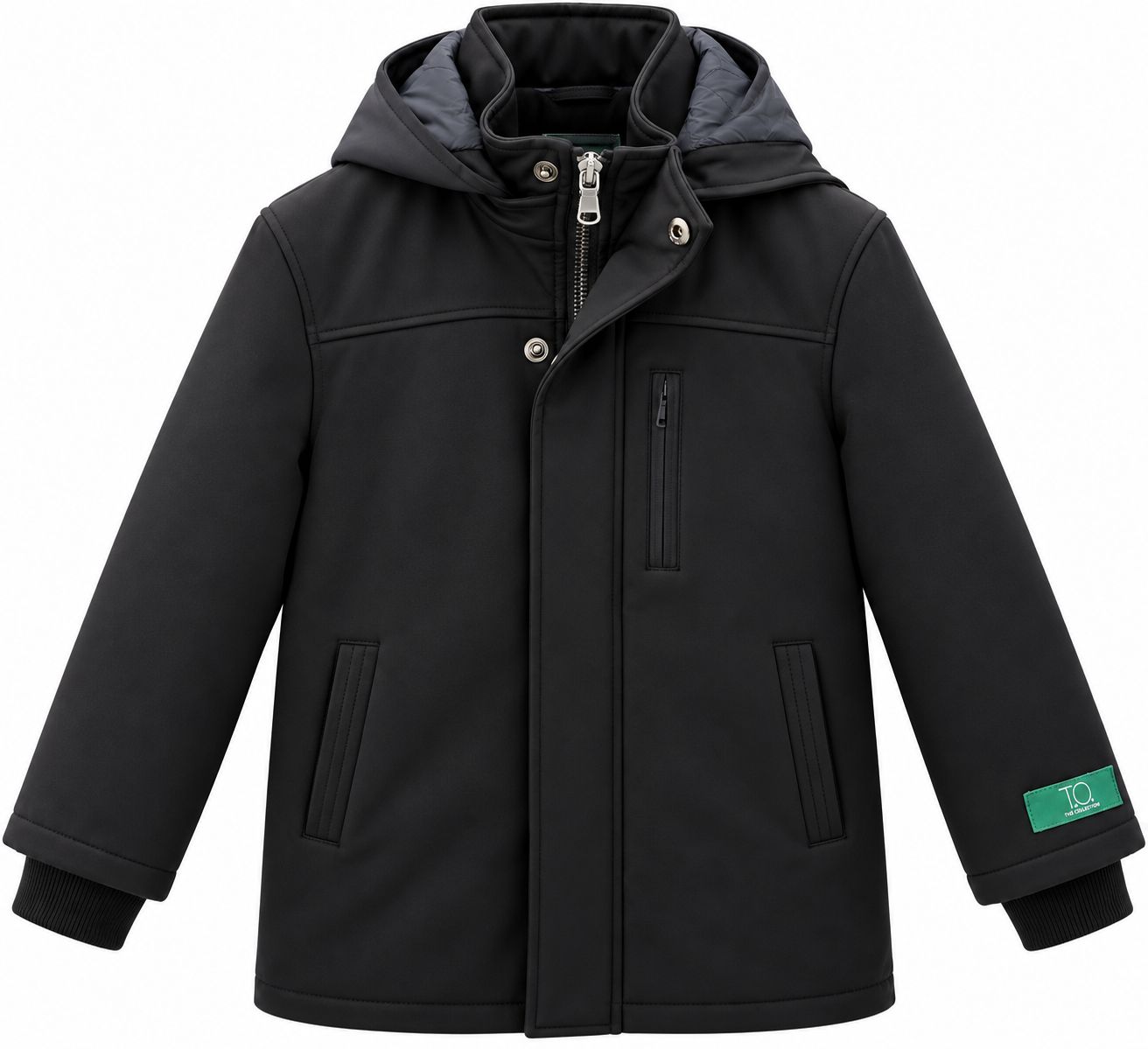 T.O Collection Boys Black Coat JACKSON-1S AW26