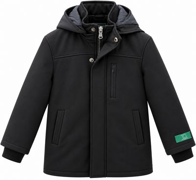 T.O Collection Boys Black Coat JACKSON-1S AW26