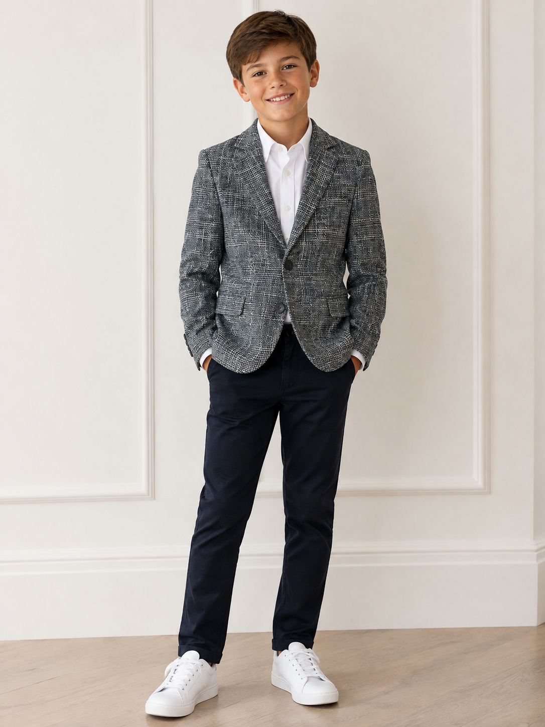 T.O Collection Boys TR Fashion Blazer - Slim TFJ1704SB-PP AW26