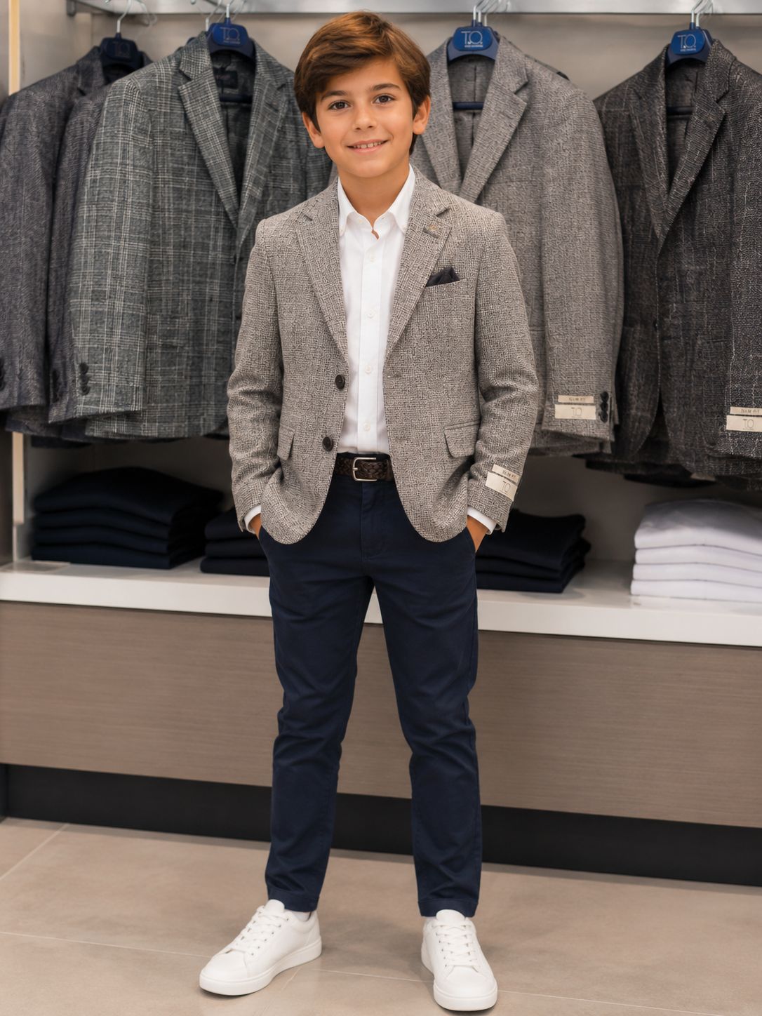 T.O Collection Boys TR Fashion Blazer - Slim TFJ2664SB-PP AW26
