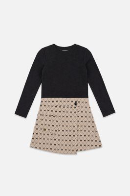 deux par deax Bi-Material Dress J20Q98 AW26