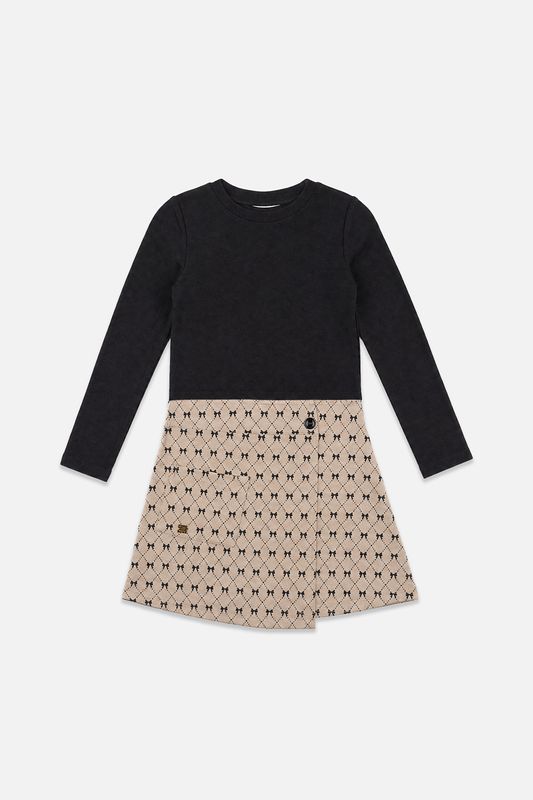 deux par deax Bi-Material Dress J20Q98 AW26