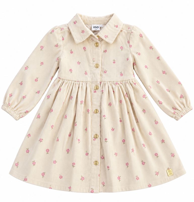 deux par deax Corduroy Shirt Dress With Frill J20K86 AW26