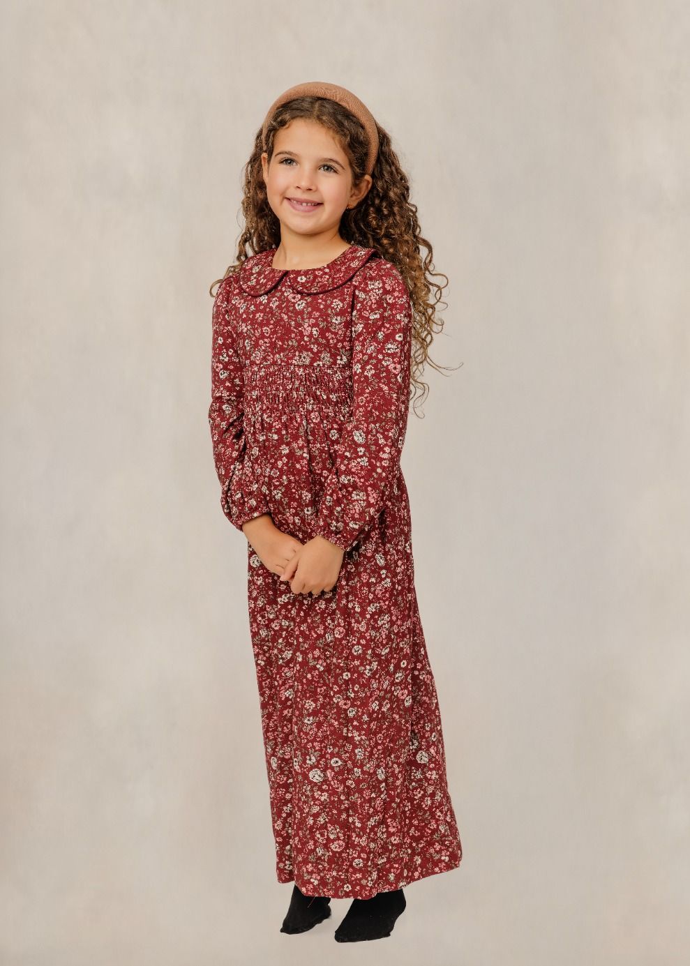 LUELLA Red Floral Peter Pan Collar Dress GW6718D-A AW26